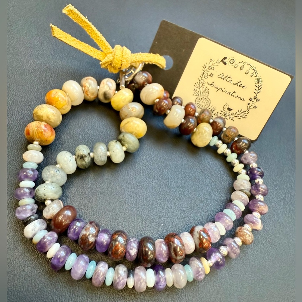 Beautiful Multi-Stone and Sterling Silver Necklace by Alta Lee Inspirations